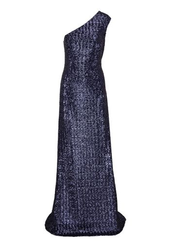 Michael Kors one-shoulder evening gown - Blu