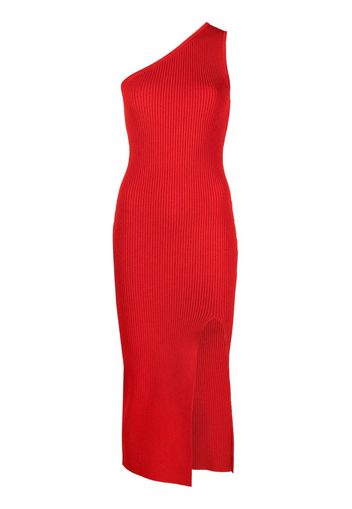 Michael Kors Collection asymmetric one-shoulder knitted dress - Rosso