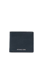 Michael Kors Collection grained-leather bi-fold wallet - Blu