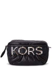 Michael Kors logo-plaque zipped crossbody bag - Nero