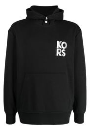 Michael Kors logo-print cotton-blend hoodie - Nero