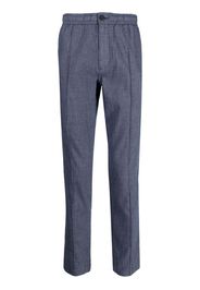 Michael Kors cotton-linen blend pintuck trousers - Blu
