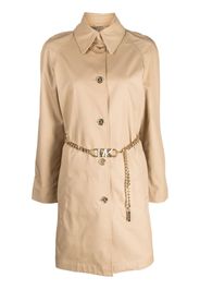 Michael Kors chain-belt trench coat - Marrone