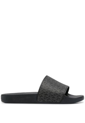 Michael Michael Kors Jake monogram logo-print slides - Nero