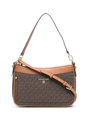 Michael Michael Kors Borsa a spalla con monogramma - Marrone