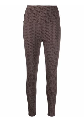 Michael Michael Kors monogram-patterned leggings - Marrone