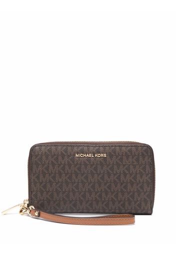 Michael Michael Kors logo-monogram purse - Marrone