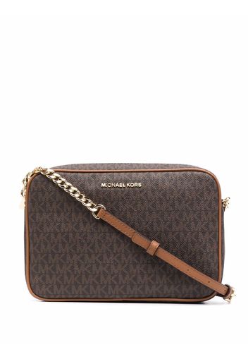 Michael Michael Kors Jet Set leather crossbody bag - Marrone