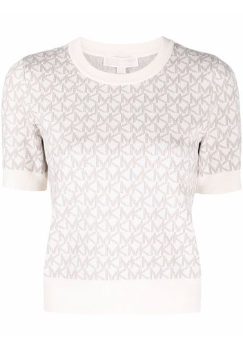 Michael Michael Kors jacquard logo short-sleeve top - Bianco