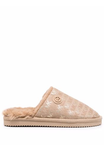 Michael Michael Kors Janis monogram-print slippers - Toni neutri