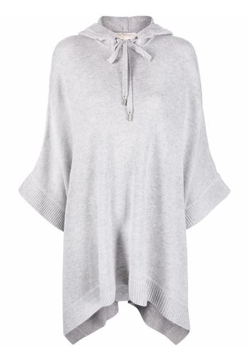 Michael Michael Kors fine-knit hooded cape - Grigio