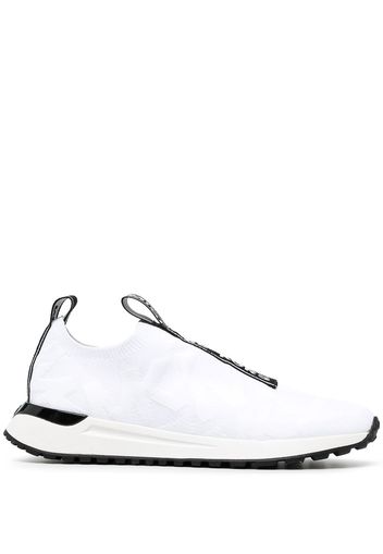 Michael Michael Kors Bodie logo-embossed knitted sneakers - Bianco