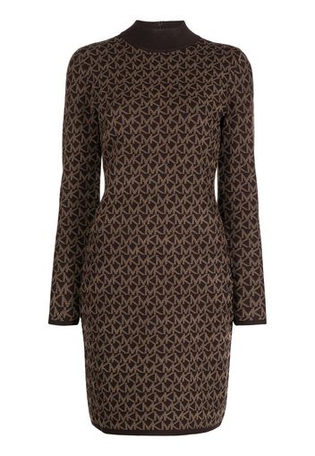 Michael Michael Kors monogram-print dress - Marrone