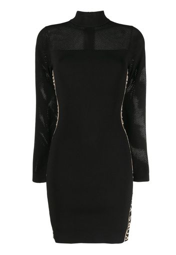 Michael Michael Kors logo-tape roll neck dress - Nero