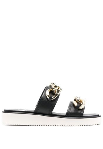 Michael Michael Kors Sandali slides con catena Scarlett 30mm - Nero