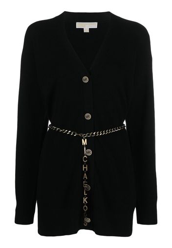 Michael Michael Kors logo belted button-up cardigan - Nero