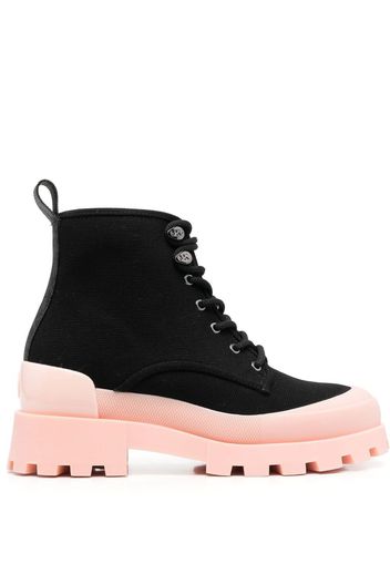 Michael Michael Kors two-tone lace-up boots - Nero