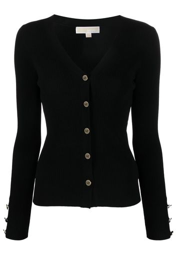 Michael Michael Kors logo-debossed button-front cardigan - Nero