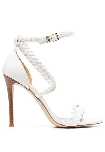 Michael Michael Kors Astrid braided-strap faux-leather sandals - Bianco