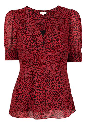 MICHAEL MICHAEL KORS leopard print blouse - Rosso