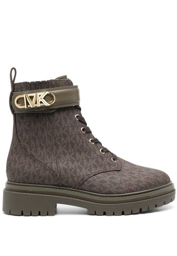 Michael Michael Kors Parkler monogram ankle boots - Marrone