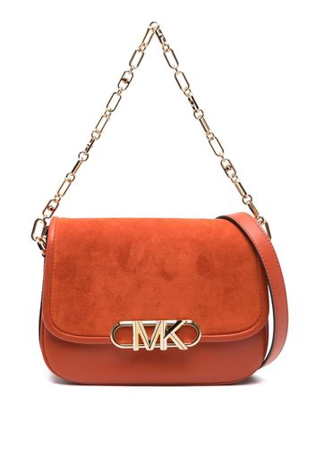 Michael Michael Kors suede logo plaque tote bag - Arancione