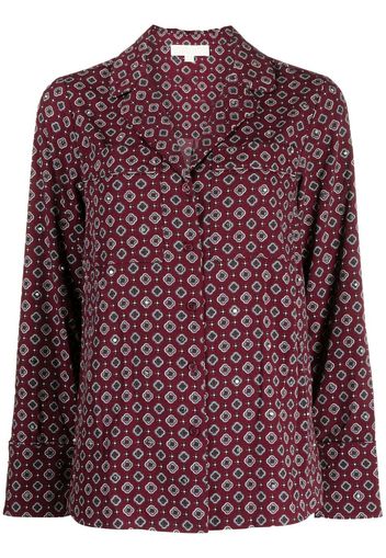 Michael Michael Kors printed pyjama-style blouse - Rosso