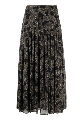 Michael Michael Kors paisley-print midi skirt - Nero