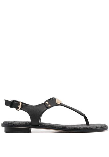 Michael Michael Kors logo-plaque leather sandals - Nero