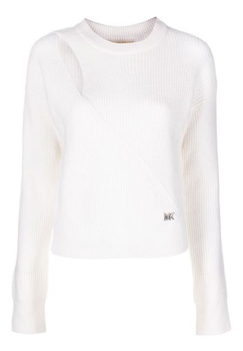 Michael Michael Kors cut-out detail sweater - Bianco