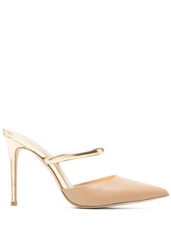 Michael Michael Kors Jessa 105mm calf-leather stiletto mules - Toni neutri