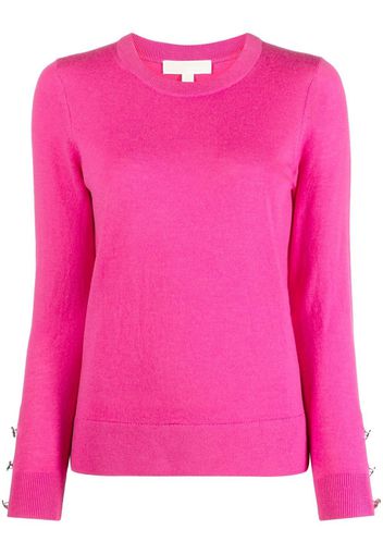 Michael Michael Kors button-fastening cuff knit jumper - Rosa