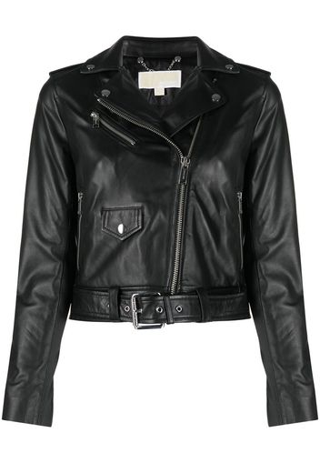 Michael Michael Kors cropped biker jacket - Nero