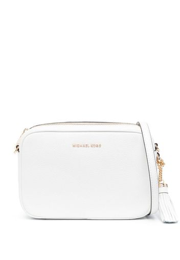 Michael Michael Kors Borsa a tracolla con placca logo - Bianco