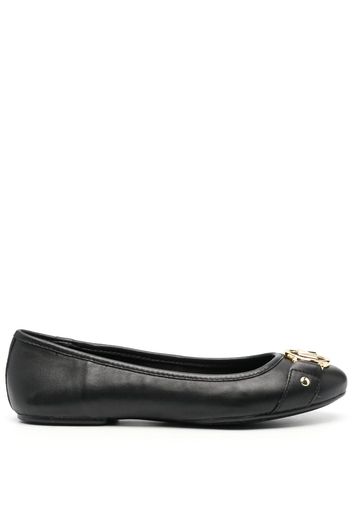 Michael Michael Kors Rory logo-plaque leather ballerinas - Nero