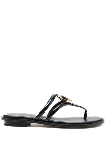 Michael Michael Kors logo-plaque thong-strap sandals - Nero