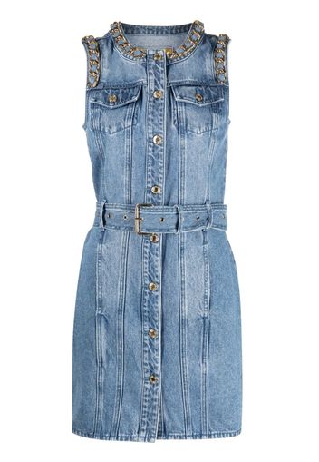 Michael Michael Kors chain-link-detail denim dress - Blu