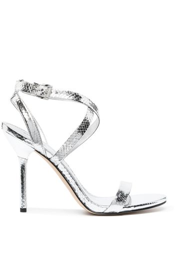 Michael Michael Kors Asha 115mm snakeskin-effect sandals - Grigio