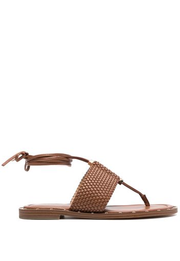 Michael Michael Kors interwoven ankle-strap sandals - Marrone