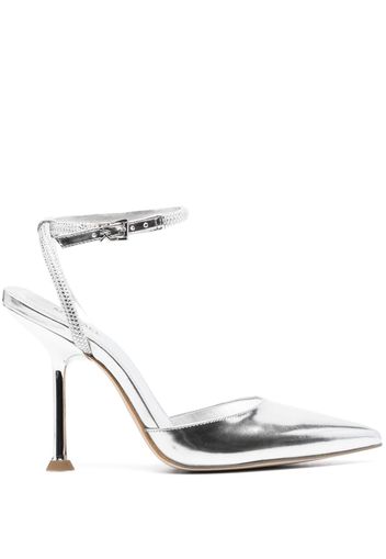 Michael Michael Kors crystal-embellished 120mm leather sandals - Argento