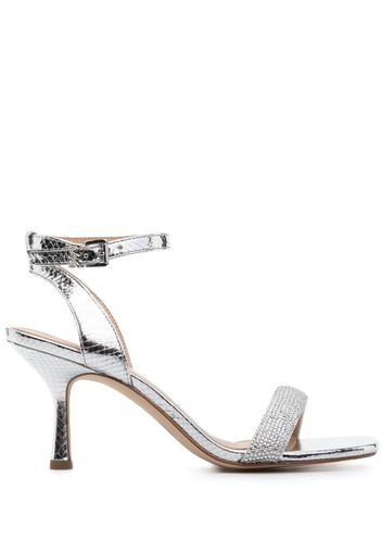 Michael Michael Kors Carrie 75mm rhinestone-embellished sandals - Argento