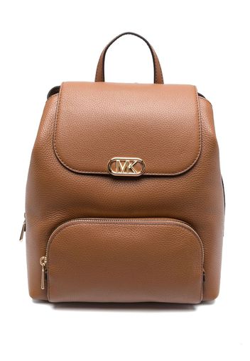 Michael Michael Kors logo-plaque leather backpack - Marrone