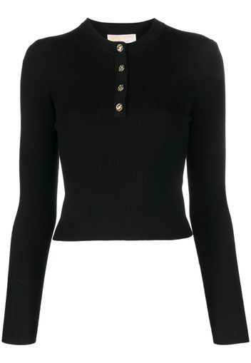 Michael Michael Kors button-fastening long-sleeve top - Nero