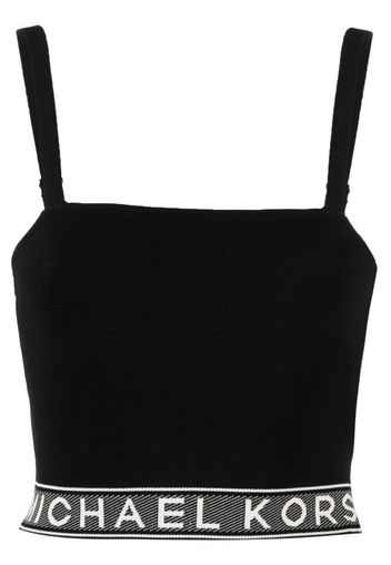 Michael Michael Kors logo-waistband crop top - Nero