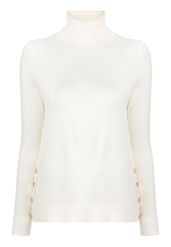 Michael Michael Kors decorative-button merino jumper - Bianco