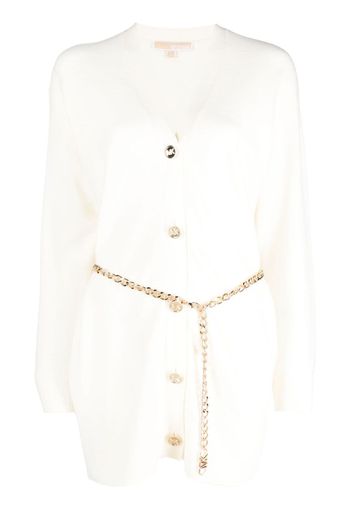 Michael Michael Kors chain-belt knitted cardigan - Toni neutri