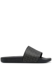 Michael Michael Kors Jake monogram logo-print slides - Nero