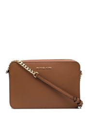 Michael Michael Kors logo-plaque leather satchel bag - Marrone