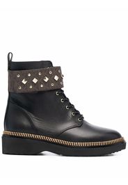 Michael Michael Kors Haskell studded logo leather boots - Nero