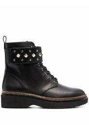 Michael Michael Kors Haskell spike-strap leather boots - Nero